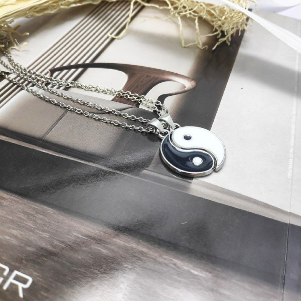 Парные подвески / двойные кулоны Инь Ян на цепочке